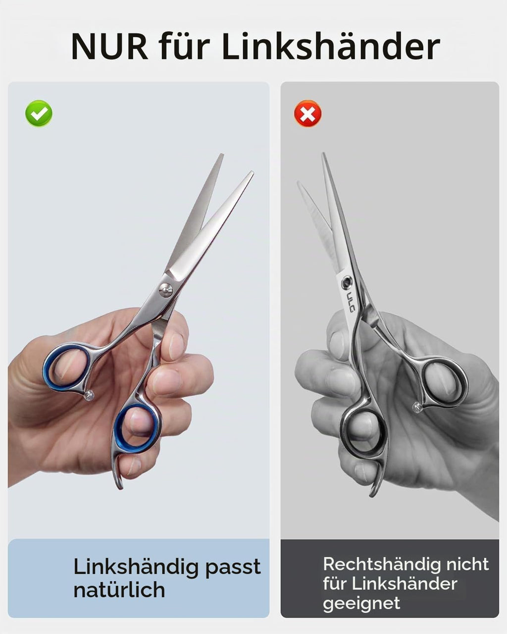 Haarschere Scharfe Friseurschere ULG 6.5 Zoll Präziser Schnitt Haarschnitt japanischer rostfrei edelstahl Rasiermesserscharf Effilierscheren