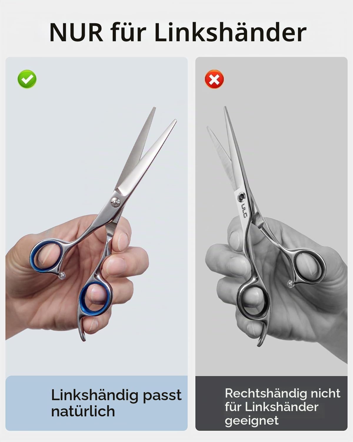 Haarschere Scharfe Friseurschere ULG 6.5 Zoll Präziser Schnitt Haarschnitt japanischer rostfrei edelstahl Rasiermesserscharf Effilierscheren