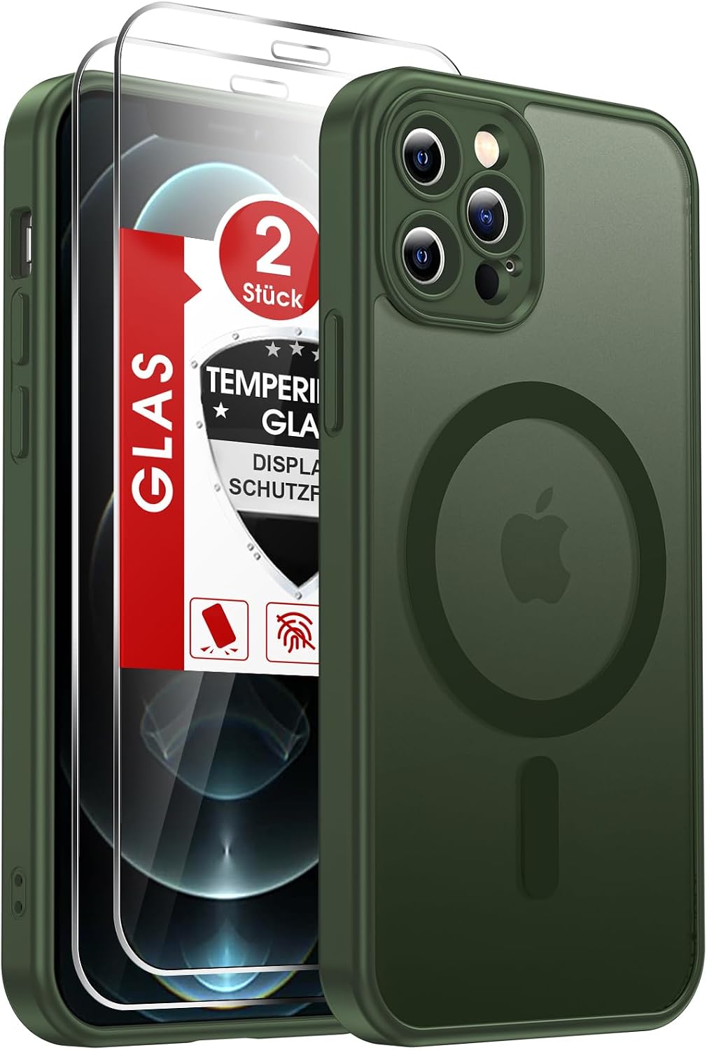 LeYi für Samsung Galaxy A06 4G Hülle für Magsafe mit 2X Panzerglas-Schwarz