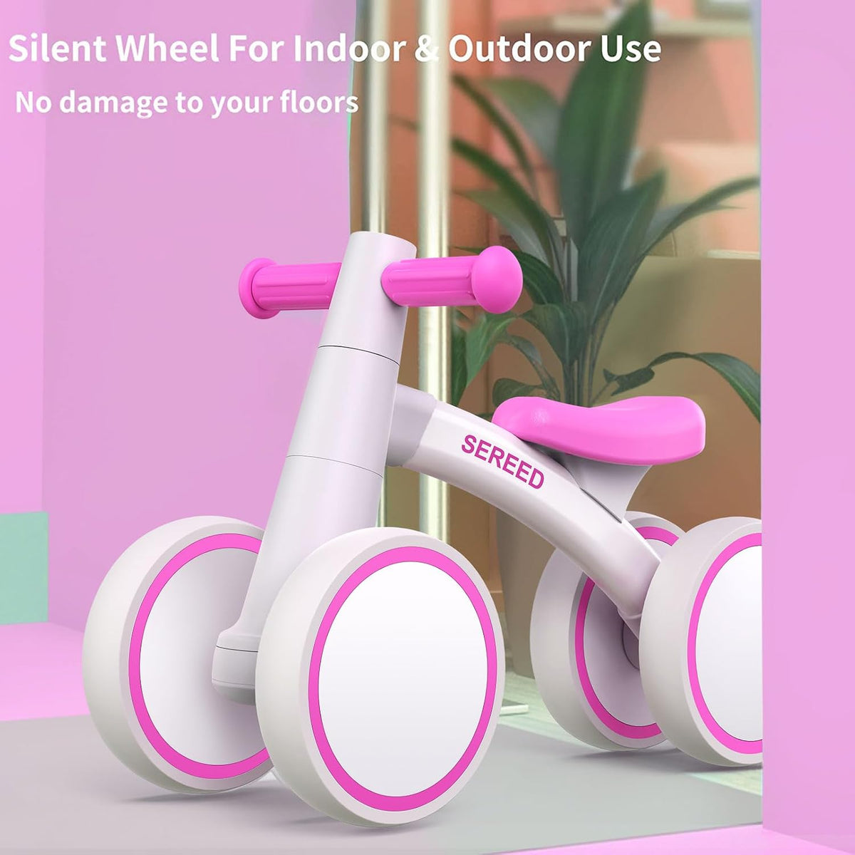 SEREED Baby Balance Bike for 1 Year Old Boy Girl, First Birthday Gift Toy