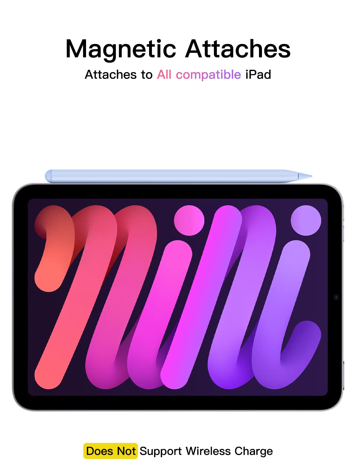 Stylus Stift für iPad 2018-2026 mit USB-C Schnellladeleistung, Palm Rejection und Neigungssensitivität Pencil für iPad 11/10/9/8/7/6/A16, Mini 7/6/5, Air M4/3/2 11"/13"/5/4/3, Pro M5/M4 13"/12.9″/11″
