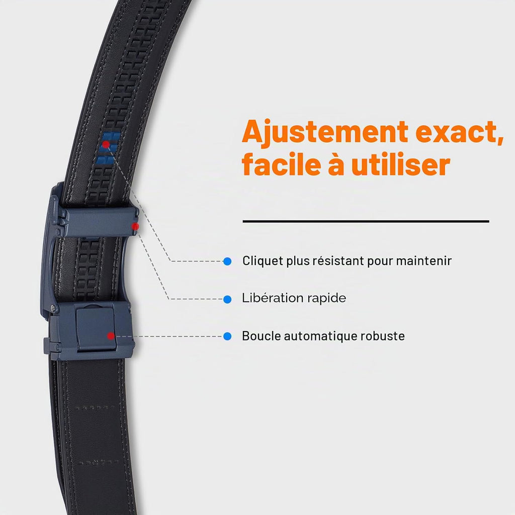 VATAN Ceinture Homme Cuir Boucle Automatique Ceintures 35mm