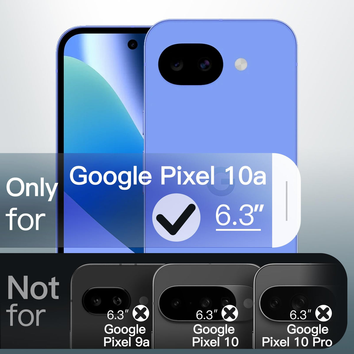 JETech Magnetische Hülle für Google Pixel 10/10 Pro, Obsidian