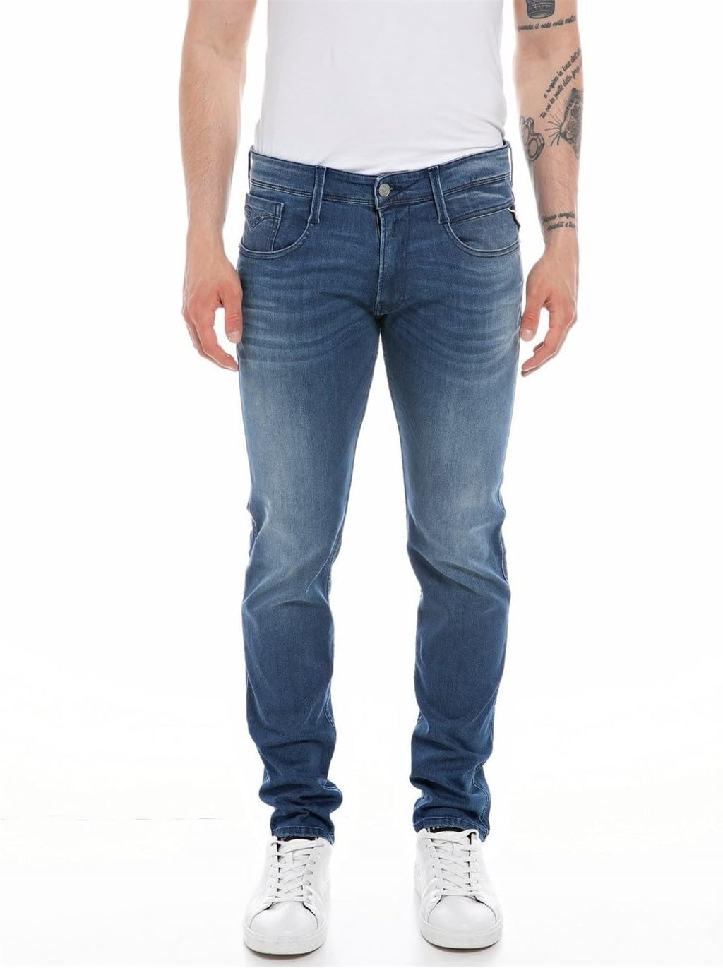 Replay Herren Jeans Anbass Slim-Fit mit Comfort Stretch