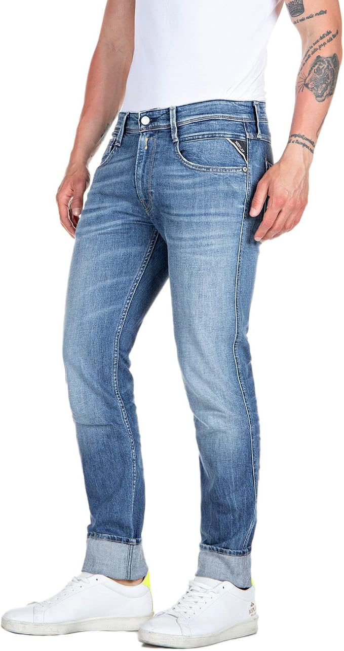 Replay Herren Jeans Anbass Slim-Fit mit Comfort Stretch
