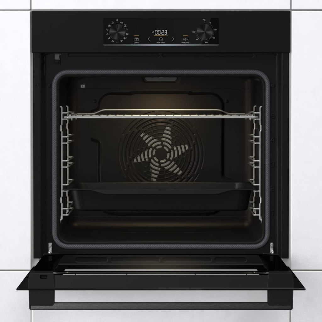 Gorenje BOA6737AO1X Einbaubackofen / 73 Liter/BigSpace/Heißluft / 250° maximale Ofentemperatur/EcoClean-Email / 2fach verglast / 9 Funktionen/EEK: A/Minimale Einbaumaße (HxBxT): 60x 56x 58 cm