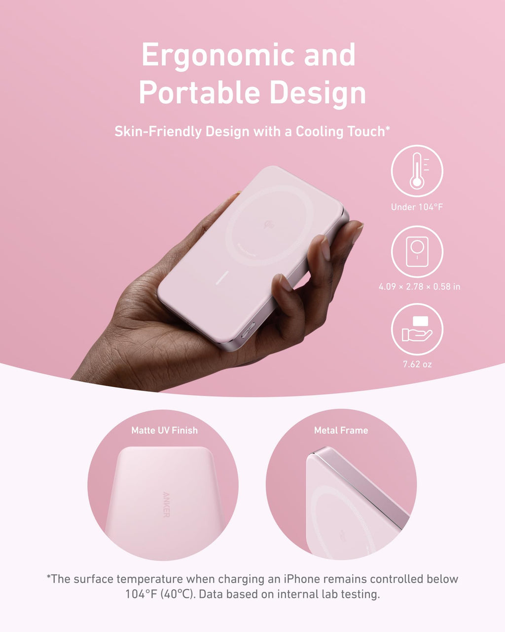 Anker MagGo Flache magnetische Powerbank 10000mAh Qi2 15W