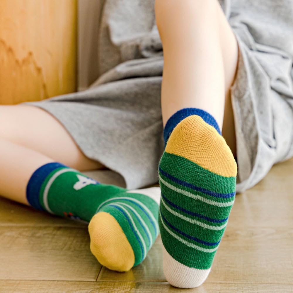 FedMois 10 Paires Chaussettes chaudes hiver en Coton Garçons Filles Socquette Enfant