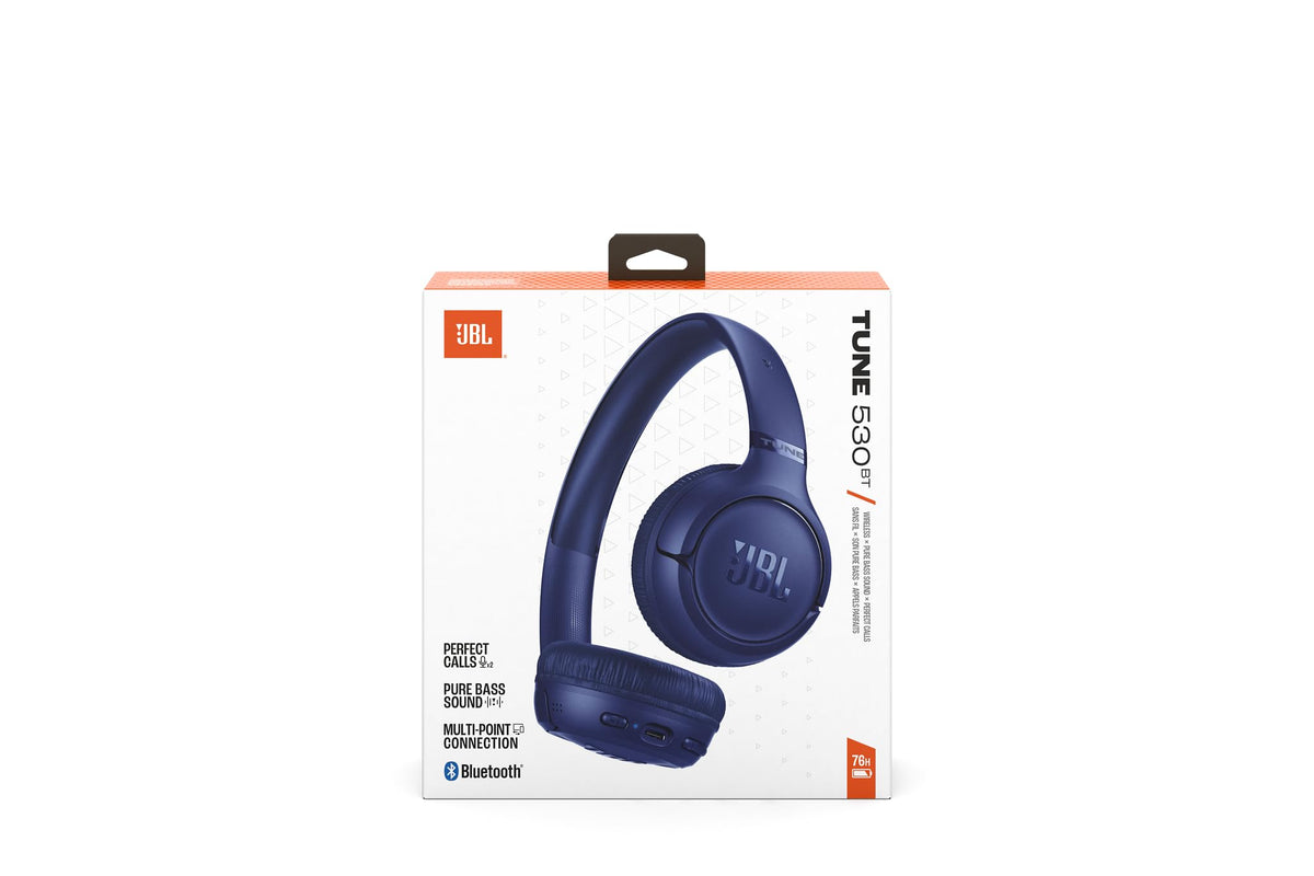 JBL Tune 530BT, Kabelloser On-Ear-Kopfhörer mit Bluetooth, Schwarz