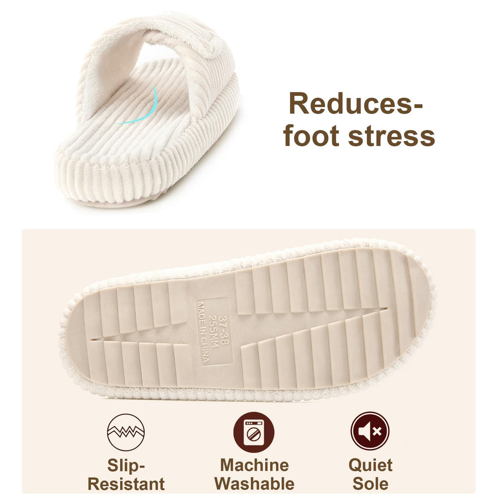 Misolin Chaussons Femme Homme Hiver Chaudes Maison Mémoire Mousse Pantoufle