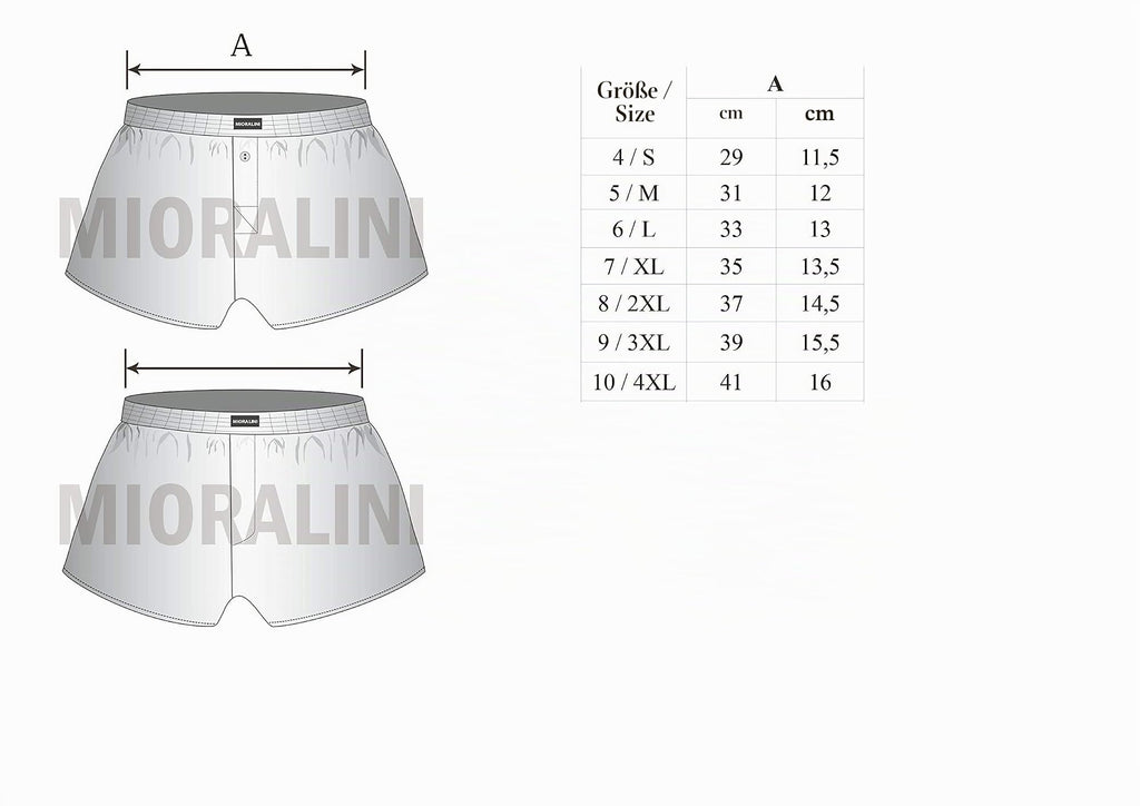 MioRalini Herren Lockere Weiche Boxershort Klassisch 10er Set