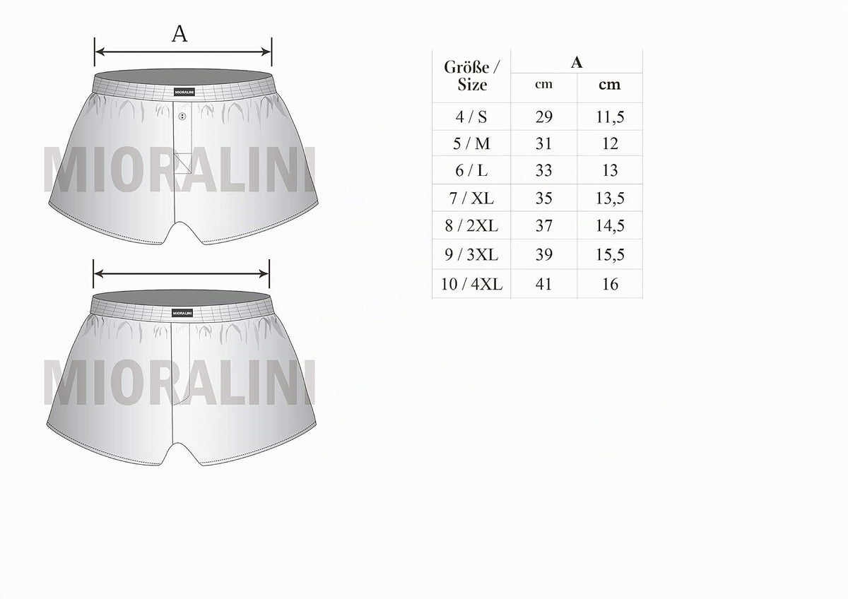 MioRalini Herren Lockere Weiche Boxershort Klassisch 10er Set