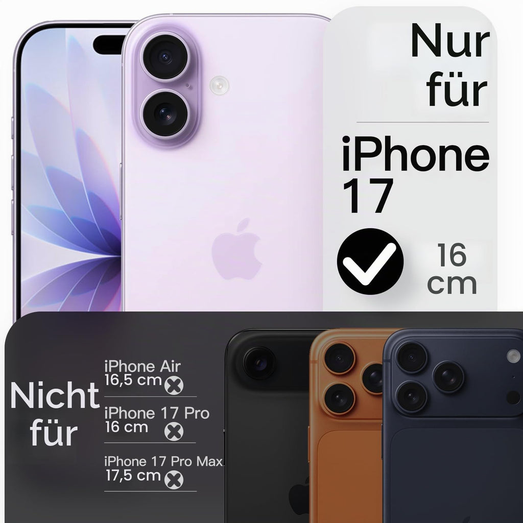 JETech Magnetische Dünne Hülle für iPhone 18 Pro, Schwarz