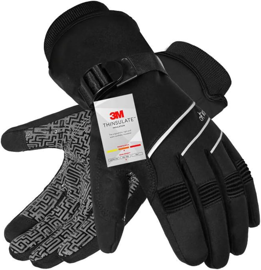 Winterhandschuhe Wasserdicht-30°F 3M Thinsulate Skihandschuhe Warme Touchscreen Handschuhe