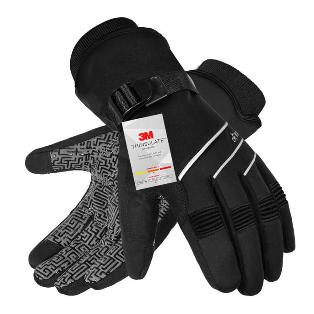 Winterhandschuhe Wasserdicht-30°F 3M Thinsulate Skihandschuhe Warme Touchscreen Handschuhe
