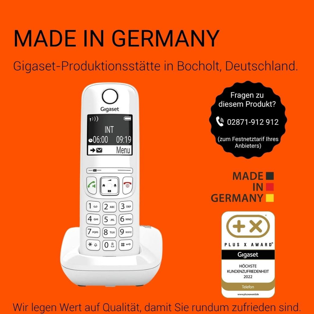 Gigaset AS690 - Schnurloses DECT-Telefon - großes, kontrastreiches Display - Brillante Audioqualität - einstellbare Klangprofile - Freisprechfunktion - Anrufschutz, schwarz [Deutsche Version]