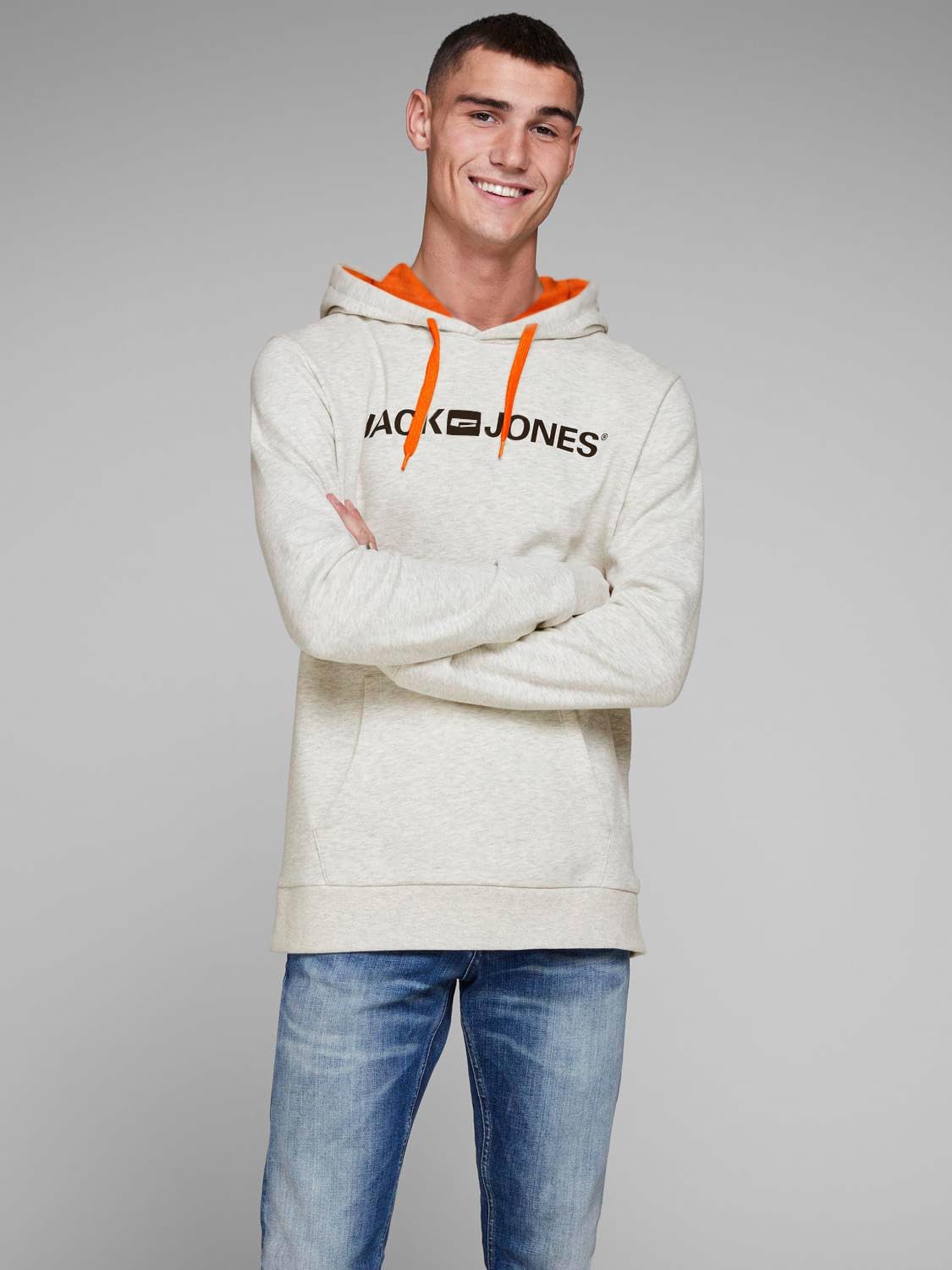 JACK & JONES Herren Kapuzenpullover mit Logo