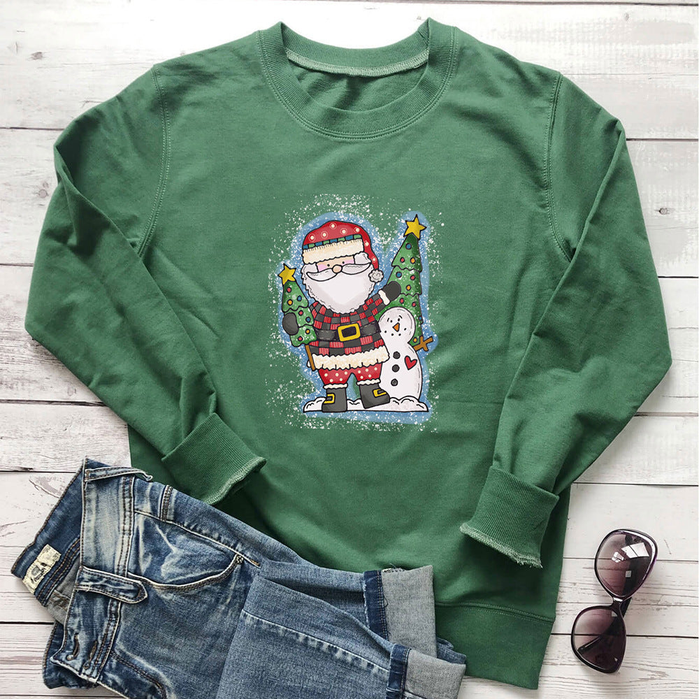 Sweat à capuche imprimé sapin de Noël