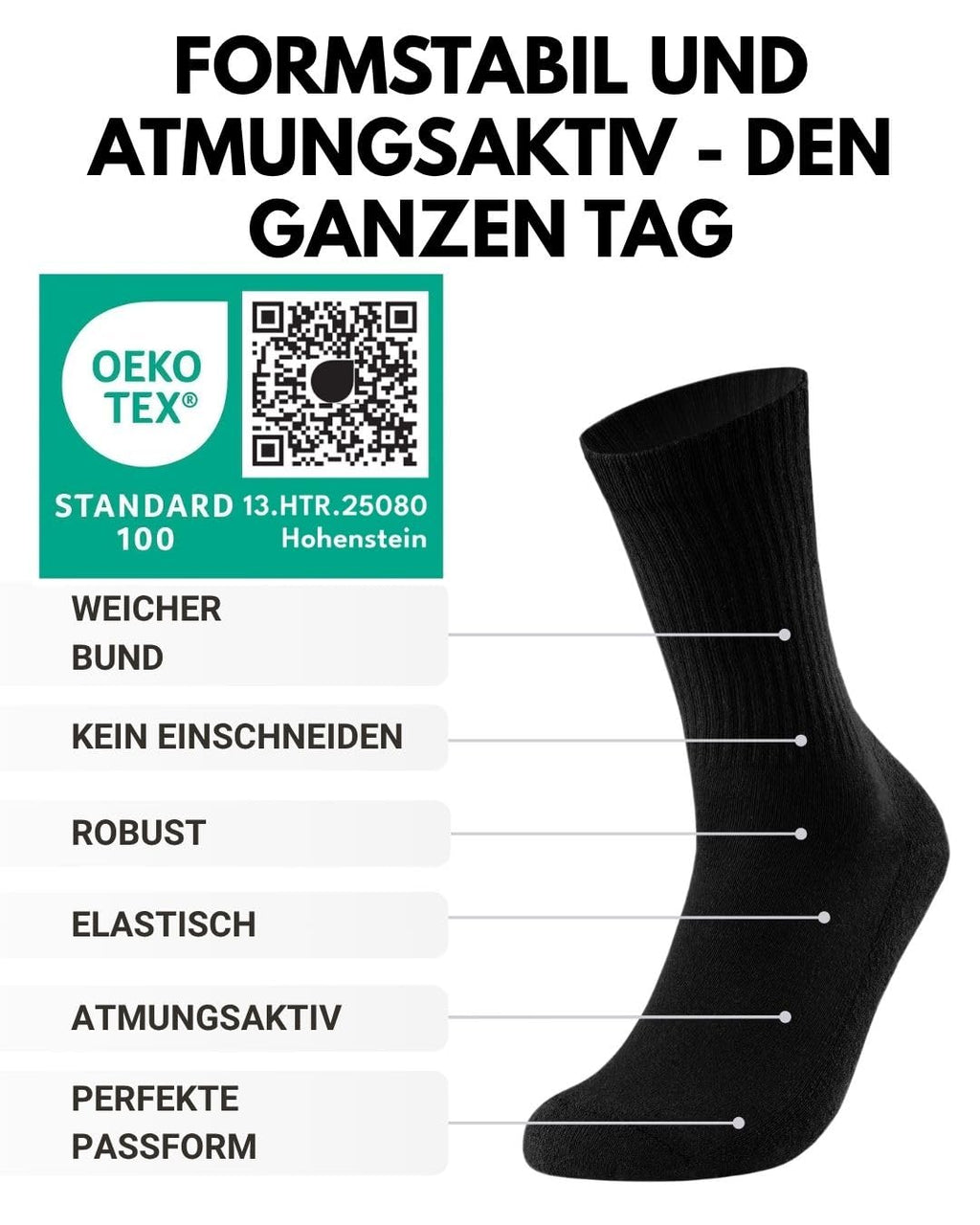 10 Paar Sportsocken Tennissocken Herren Damen Atmungsaktive Crew Socken Baumwolle