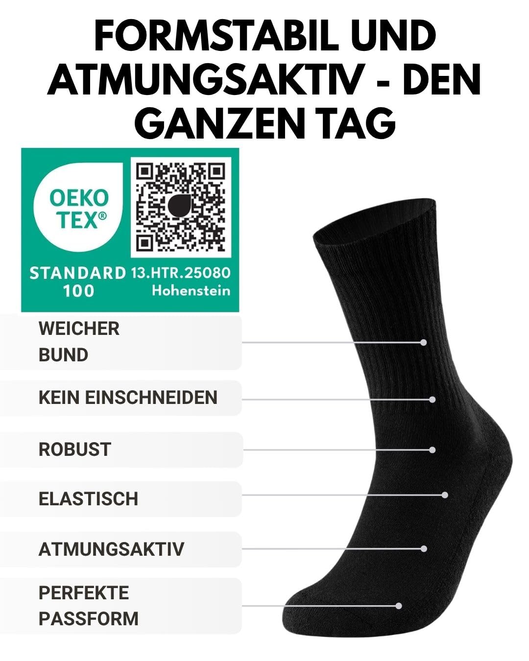 10 Paar Sportsocken Tennissocken Herren Damen Atmungsaktive Crew Socken Baumwolle