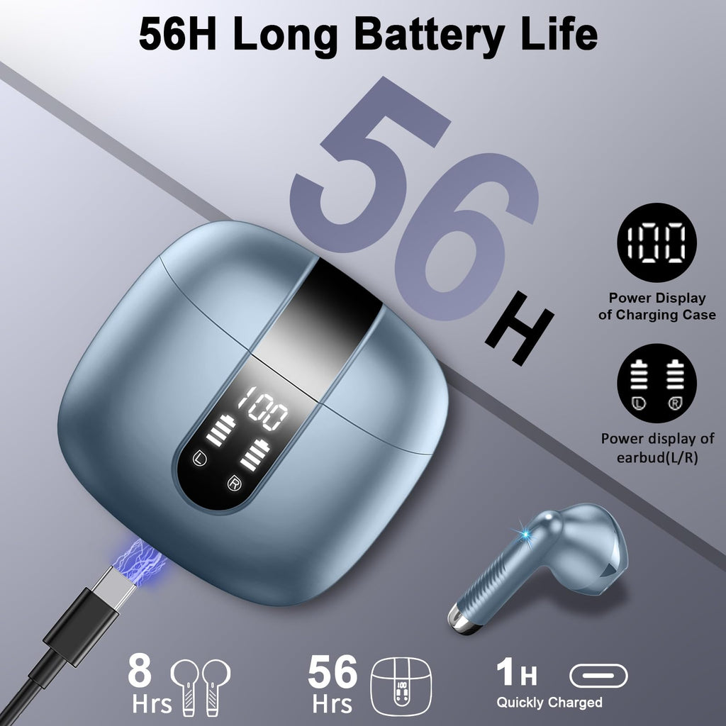 Drsaec Bluetooth Kopfhörer, In Ear Kopfhörer Kabellos Bluetooth 5.4