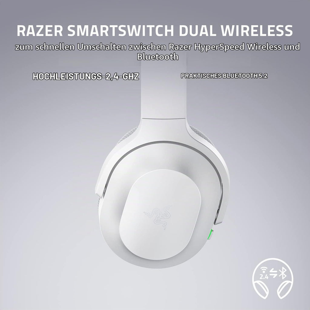 Razer Barracuda X - Kabelloses Multiplattform-Headset für Gaming und Mobile Geräte (SmartSwitch Dual Wireless, Triforce 40mm, Mikrofon mit Nierencharakteristik, 50h Akku, USB-C) Schwarz