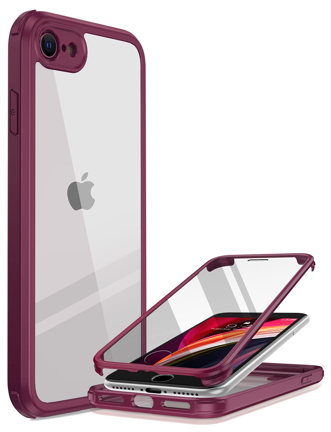 Miracase für iPhone 17 Hülle 6,3 Zoll,360 Grad Komplettschutz,Schwarz