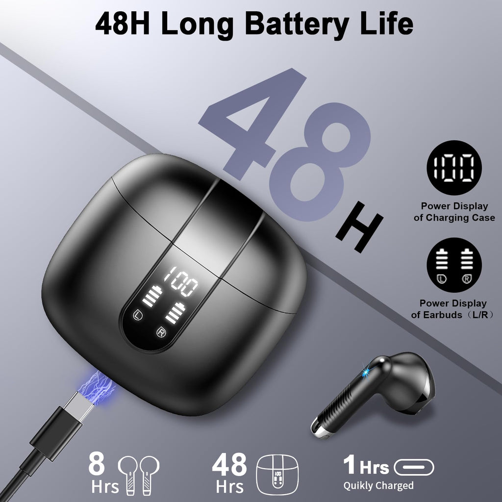 Drsaec Bluetooth Kopfhörer, In Ear Kopfhörer Kabellos Bluetooth 5.4
