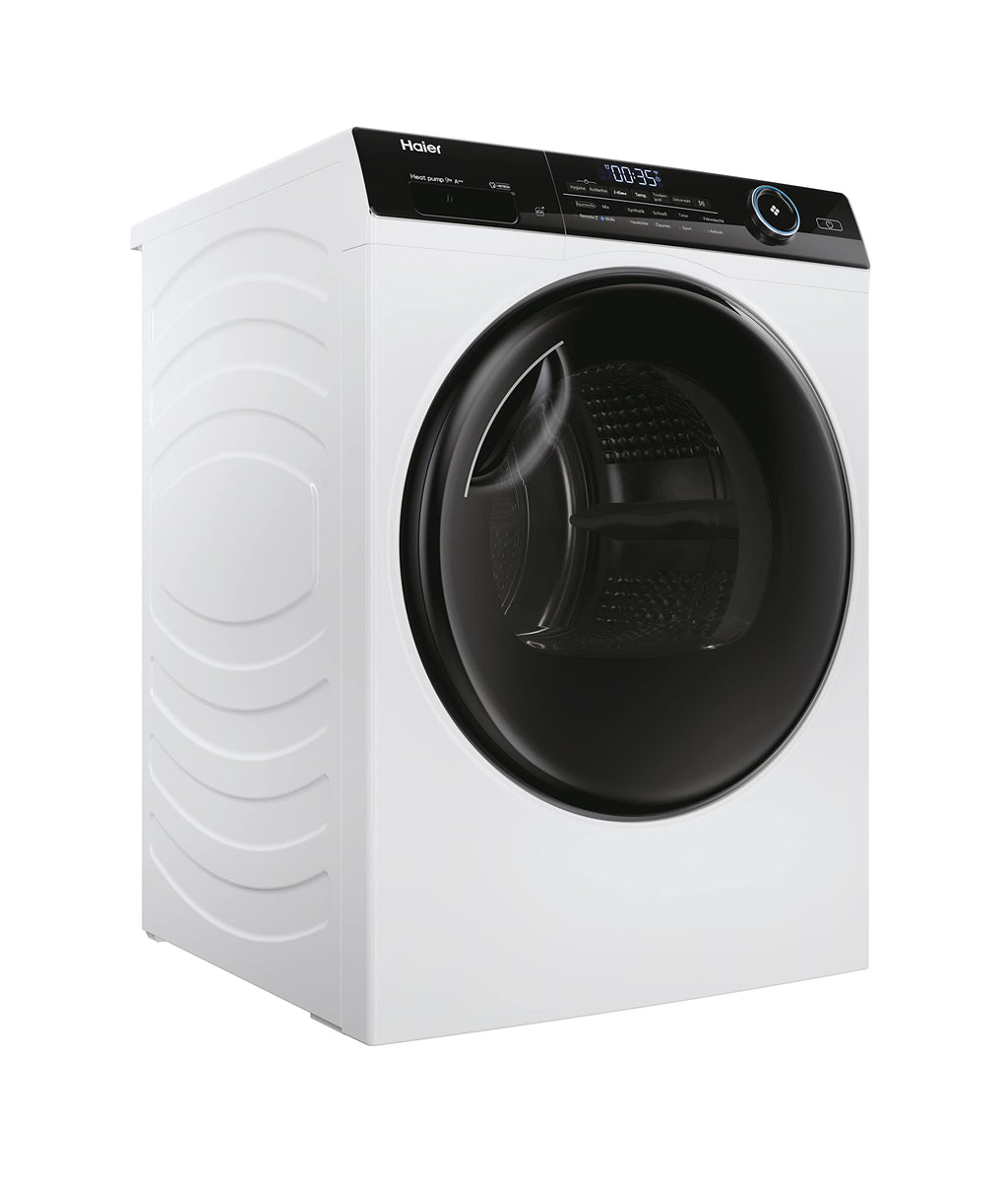 Haier Wärmepumpentrockner 9kg I G7 Serie I Klasse B I AI Power Inverter Motor, iOn Air Fresh, Pillow-Schontrommel, Automatik- & Hygiene-Programm, hOn AppI HD90-B667U1