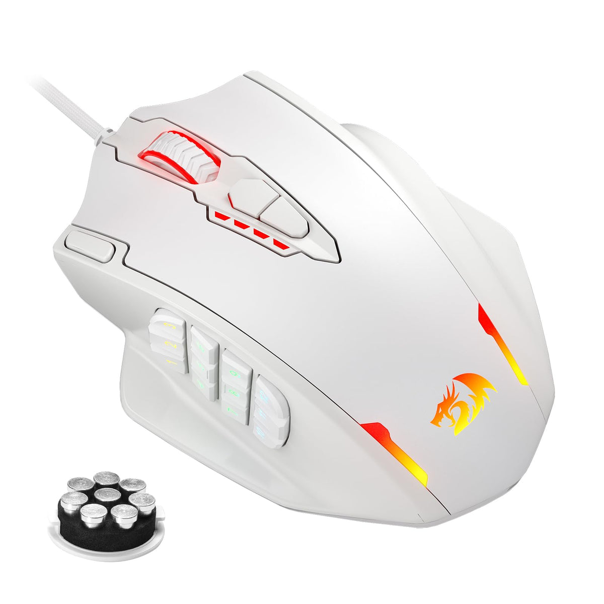 Redragon M908 Impact MMO Gaming Maus Kabelgebunden RGB 12400 DPI
