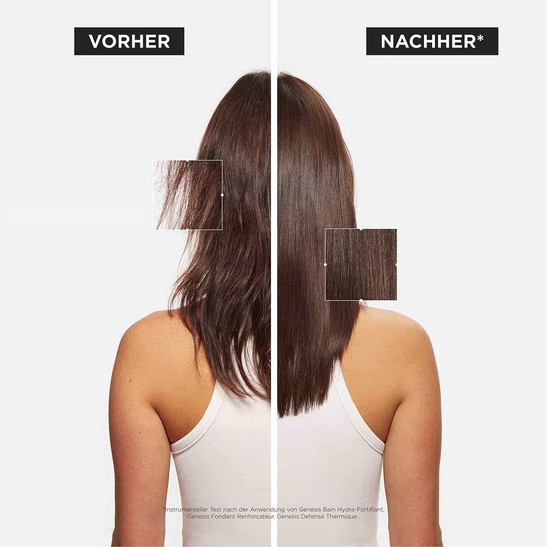 Kérastase Shampoo für feines Haar, Nährendes und kräftigendes Haarbad gegen Haarverlust, Bain Hydra-Fortifiant, Genesis, 500 ml