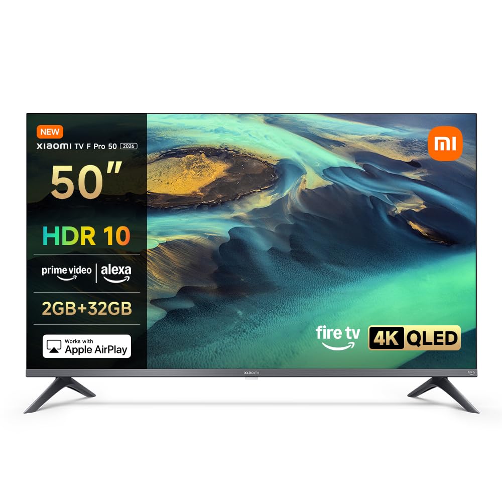 XIAOMI F2 Smart Fire TV 43 Zoll, 108 cm Fernseher (4K UHD, HDR10, Rahmenloses Metallgehäuse, Prime Video, Netflix, Alexa Sprachsteuerung, HDMI 2.1, Bluetooth, USB, Triple Tuner) Modelljahr:2022