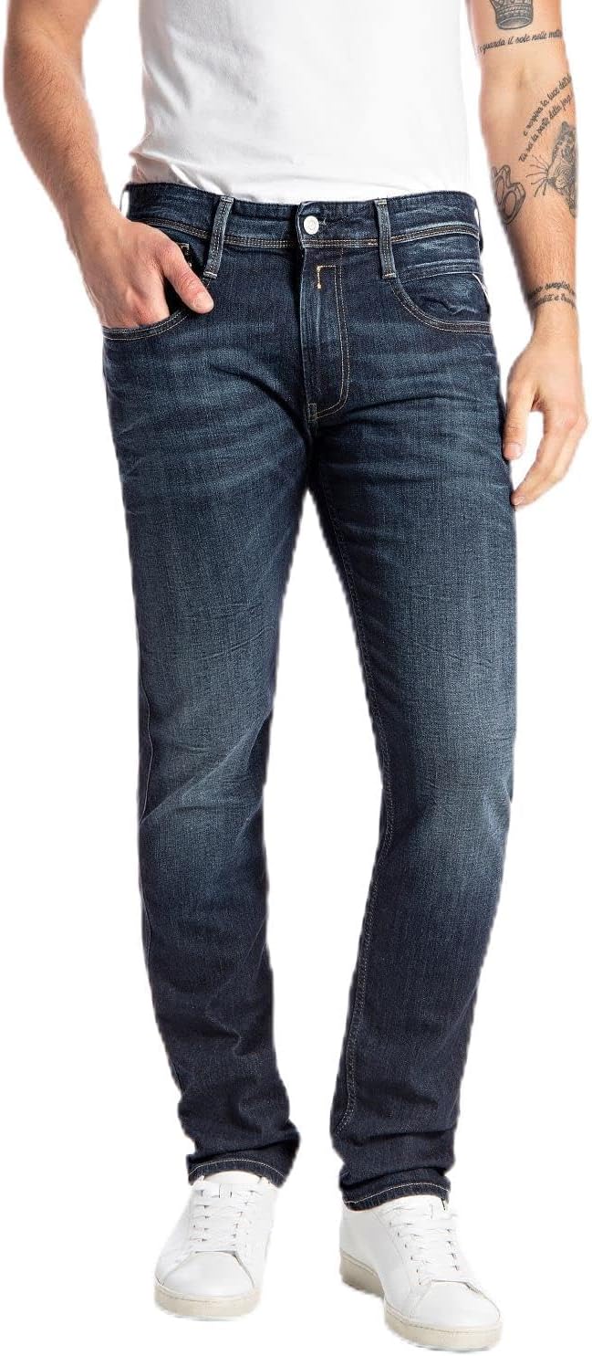 Replay Herren Jeans Anbass Slim-Fit mit Comfort Stretch