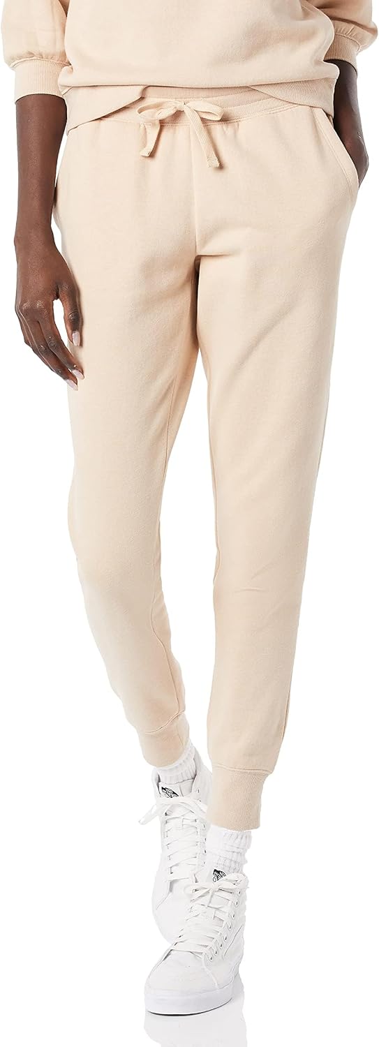 Amazon Essentials Women's Cotton Fleece Jogger Sweatpants with Drawstring (Available in Plus Size)