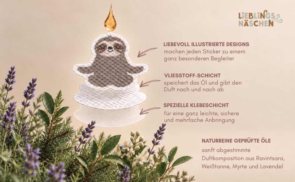 Wohltuende Duft-Sticker für die Erkältungszeit (Waldtiere)