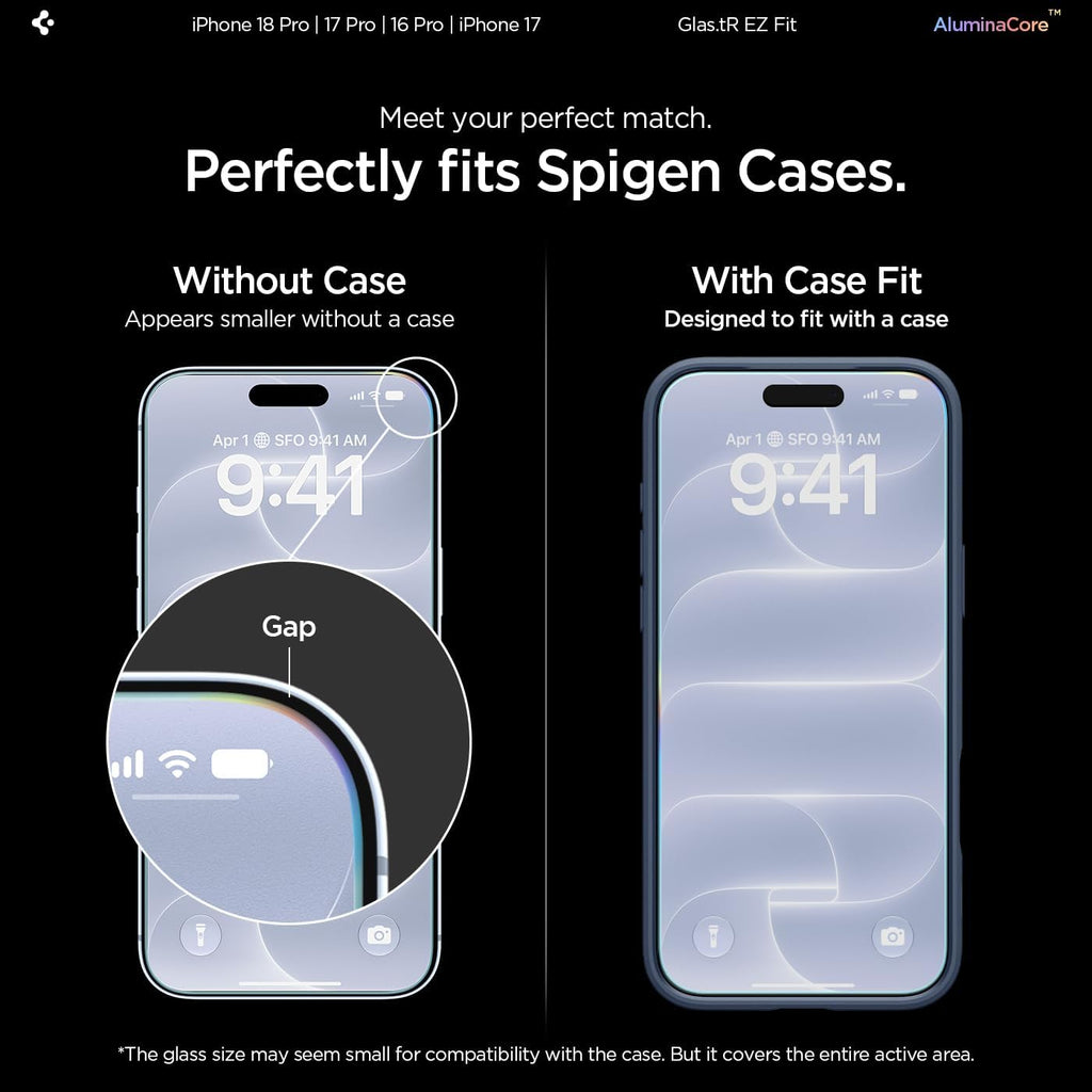 Spigen EZ Fit Schutzfolie [2 Stück] für iPhone 18 Pro, iPhone 17 Pro