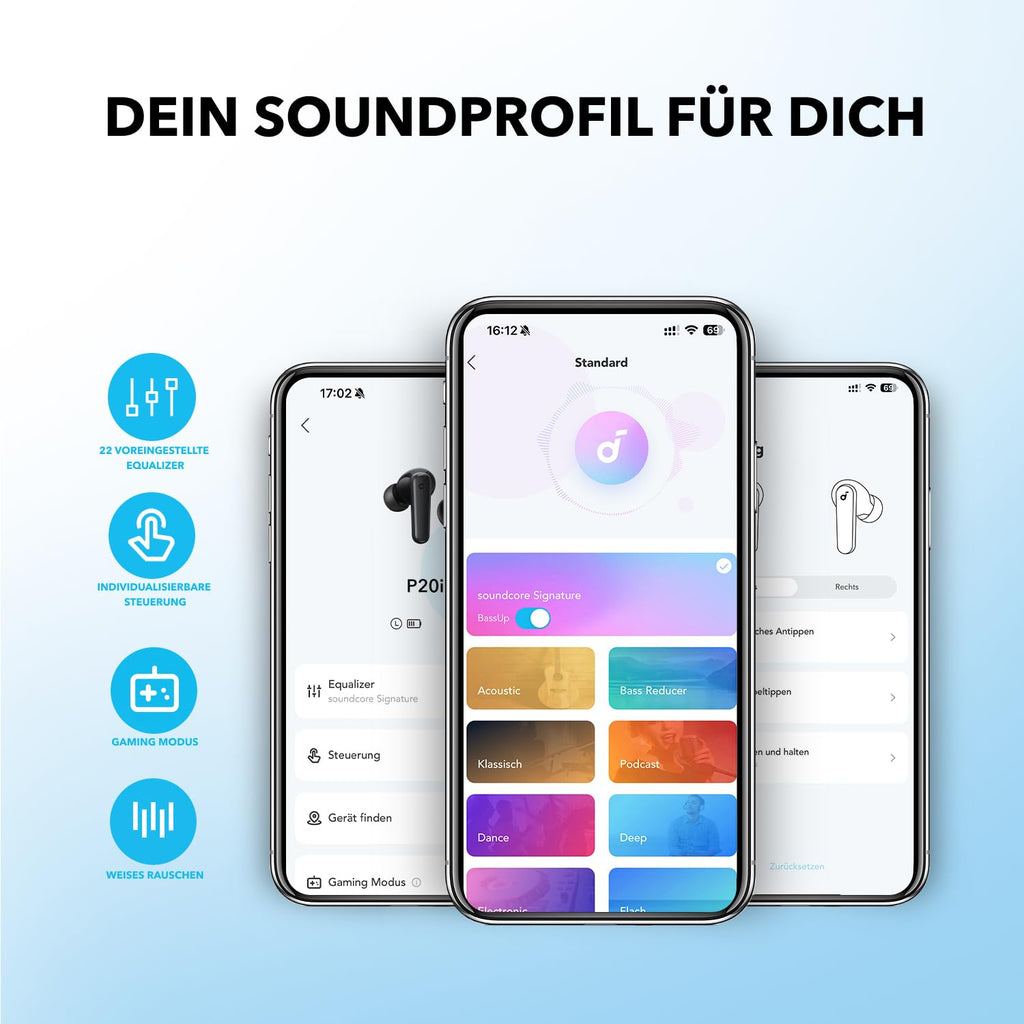 soundcore by Anker P20i Kabellose Bluetooth Kopfhörer in-Ear, 10mm Treiber