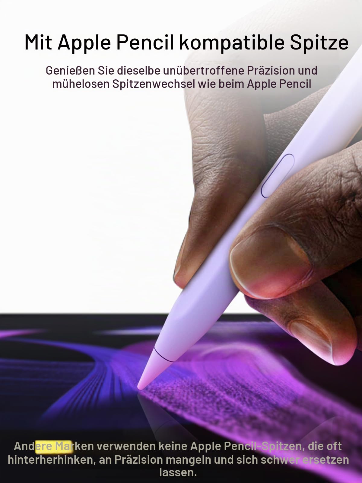 Stylus Stift für iPad 2018-2026 mit USB-C Schnellladeleistung, Palm Rejection und Neigungssensitivität Pencil für iPad 11/10/9/8/7/6/A16, Mini 7/6/5, Air M4/3/2 11"/13"/5/4/3, Pro M5/M4 13"/12.9″/11″