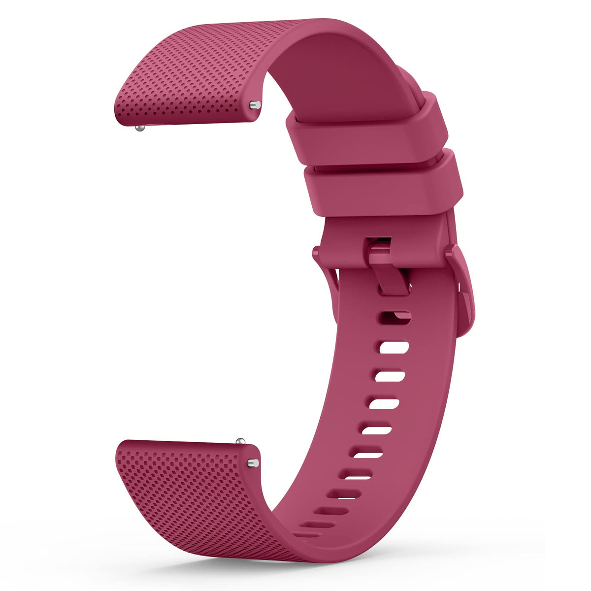 Wanme 20mm Bracelet de Montre en Silicone, Souple Bracelet de Replacement en Dégagement Rapide avec Boucle en Même Couleur Homme Femme 20mm, Starlight
