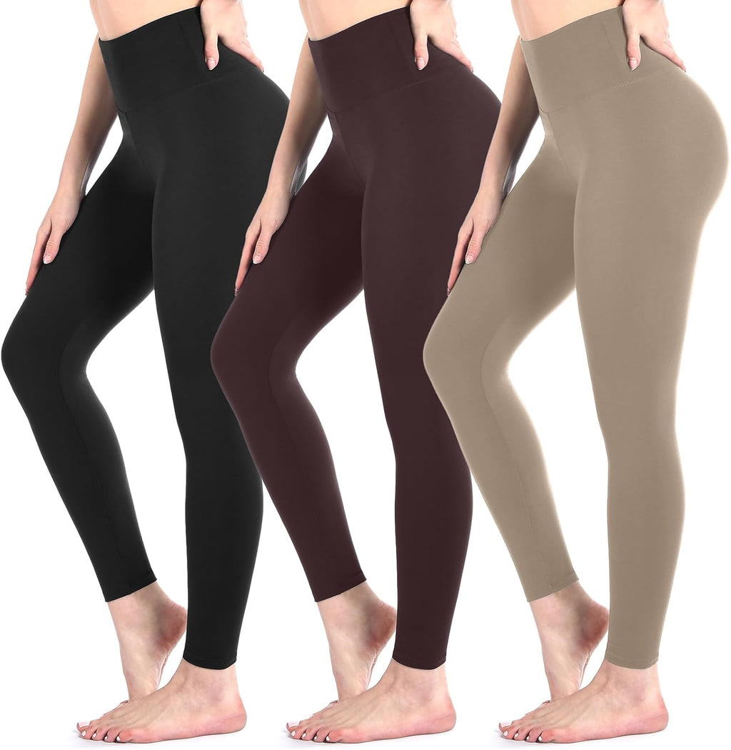 3 Pack Black Leggings for Women