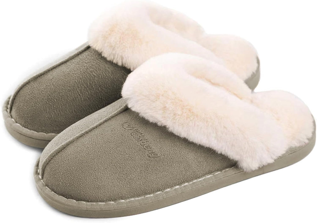 Misolin Damen Herren Hausschuhe Winter Warme Pantoffeln mit Memory-Schaum