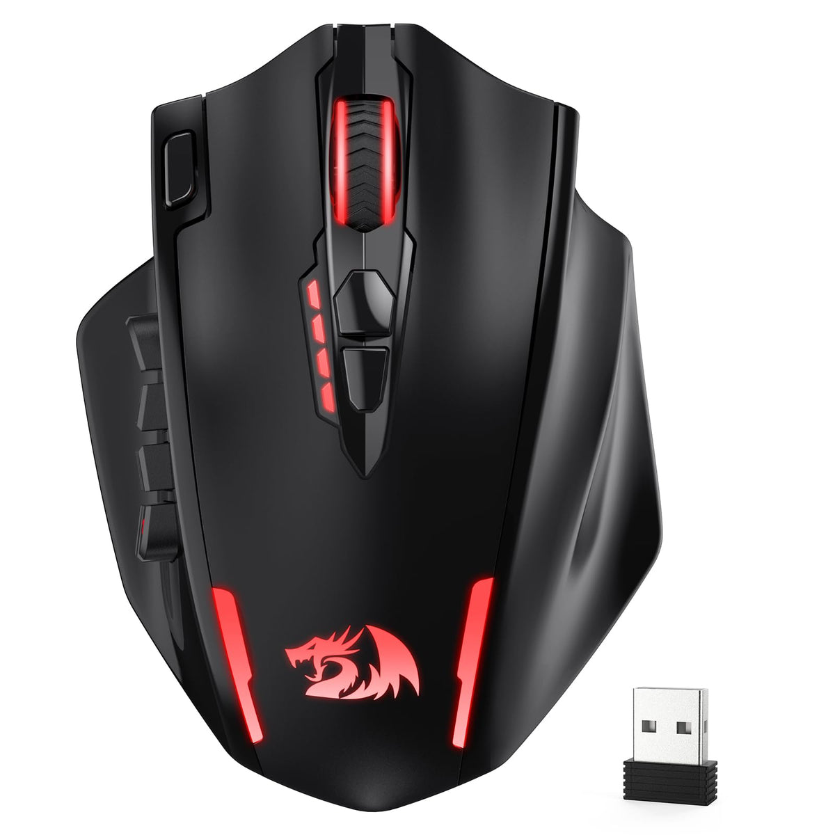 Redragon M908 Impact MMO Gaming Maus Kabelgebunden RGB 12400 DPI