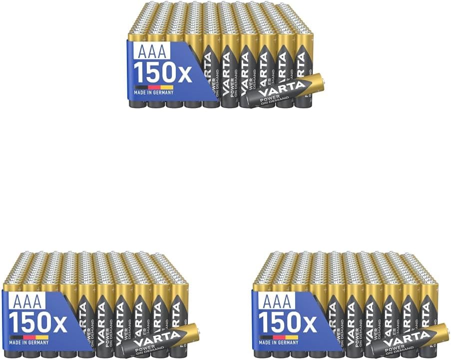 Varta Batterien AAA 100 Stück Power on Demand Alkaline 1,5 V Vorratspack