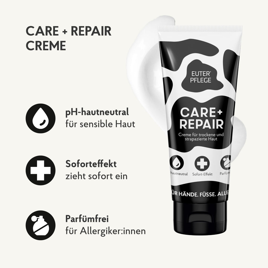 EUTERPFLEGE Care + Repair Pflegecreme, für trockene Haut, 400ml, parfümfrei