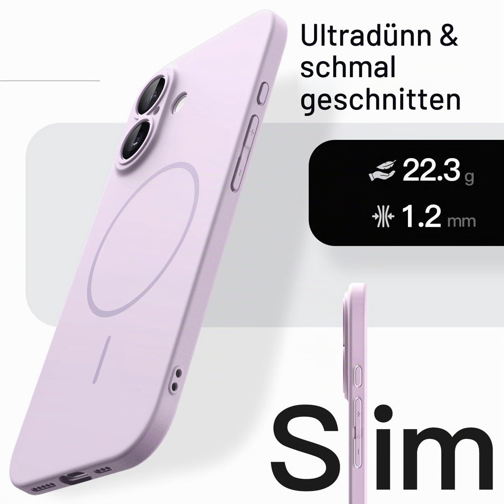 JETech Magnetische Dünne Hülle für iPhone 18 Pro, Schwarz