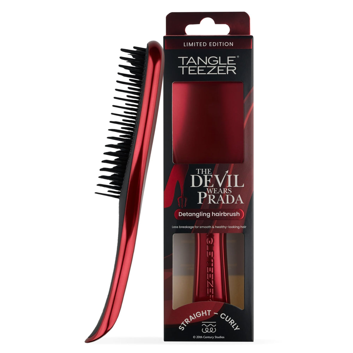 Tangle Teezer Ultimate Detangler Haarbürste – Nasses & Trockenes Haar – Entwirrungsbürste für Alle Haartypen – Zweistufige Borsten Reduzieren Haarbruch & Knoten – Champagner Gold mit Chrom-Finish