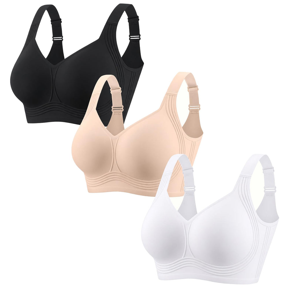 PoseFree Jelly Bras for Women, Wireless No Underwire, Full Coverage Support