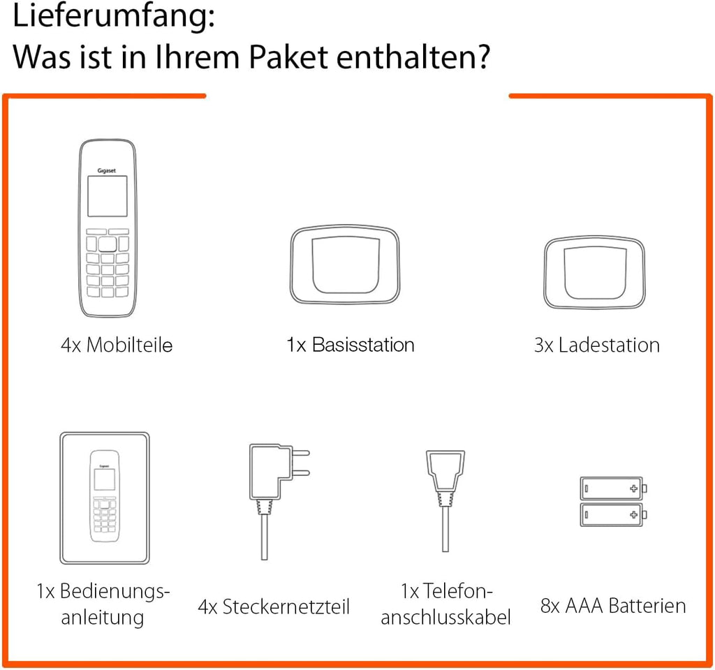Gigaset AS690 - Schnurloses DECT-Telefon - großes, kontrastreiches Display - Brillante Audioqualität - einstellbare Klangprofile - Freisprechfunktion - Anrufschutz, schwarz [Deutsche Version]