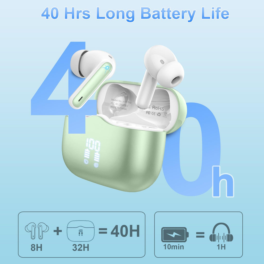 Bluetooth Kopfhörer, Kopfhörer Kabellos Bluetooth 5.4, Tiefer Bass Ohrhörer