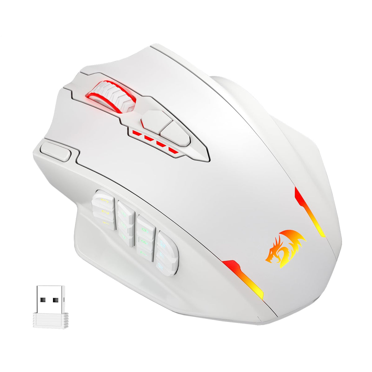 Redragon M908 Impact MMO Gaming Maus Kabelgebunden RGB 12400 DPI